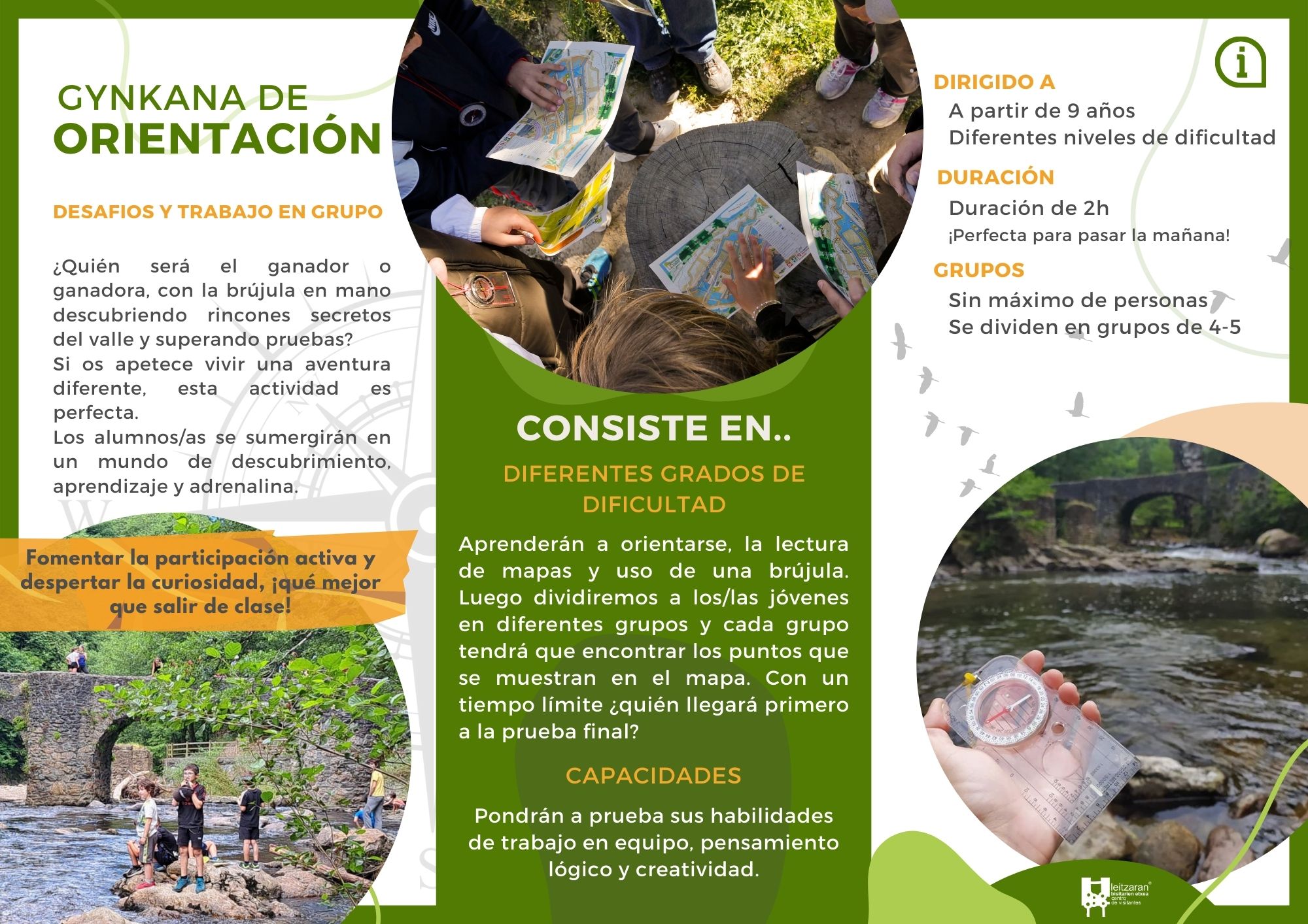 Gynkana de orientación en la naturalezapara colegios y escolares Gynkana de orientación en la naturalezapara colegios y escolares